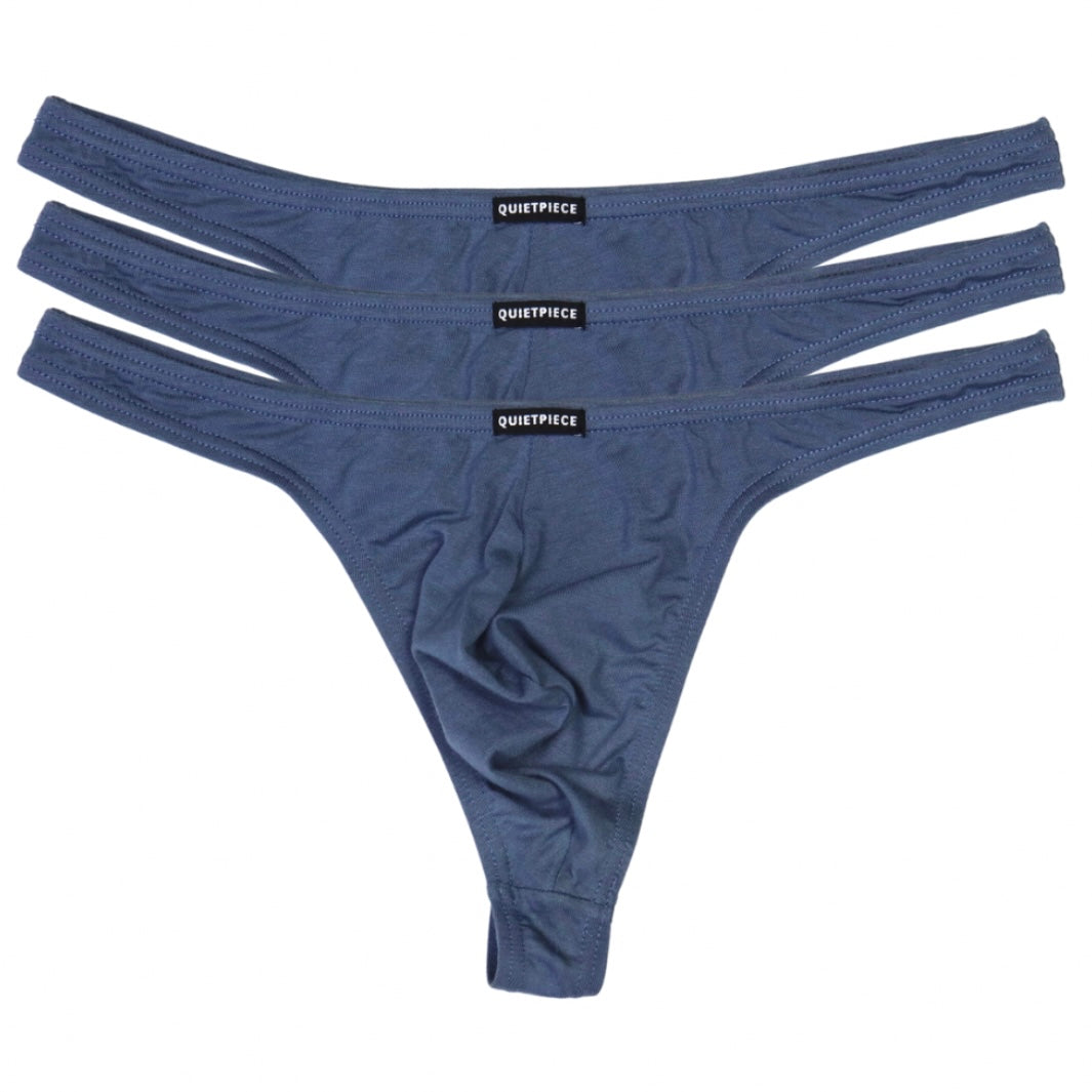 QuietPiece Bamboo Basics Thong 3 Pack