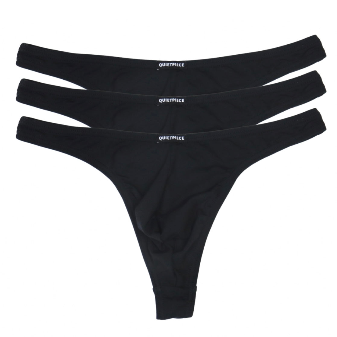 QuietPiece Bamboo Basics Thong 3 Pack