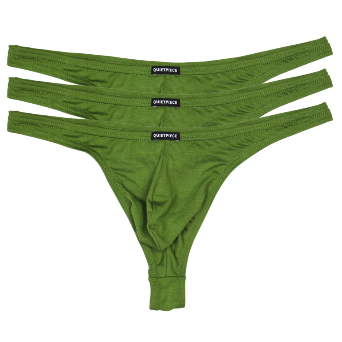 QuietPiece Bamboo Basics Thong 3 Pack