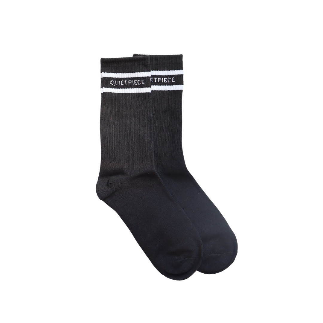 QuietPiece Ribbed Cotton Socks
